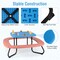Costway Kids Picnic Table Outdoor Activity Table with Adjustable & Collapsible Umbrella Blue/White/Brown